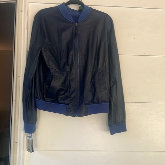 Stunning leather/suede reversible jacket with pockets - genuine leather - Picture 12 of 16
